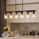 6-LIGHT Kitchen Island Lighting & Farmhouse Dining Room Fixtures Over T.... Fixed Price $303.28.