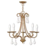 Livex Lighting 40875-48 Daphne Chandelier Antique Gold Leaf. Fixed Price $299.96.