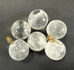 Natural Rock Crystal Chandelier Sconce Quartz Pendant V- Hole Ball 35MM 6 Pieces. Fixed Price $216.00.