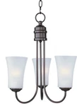 Maxim 10043FTOI Logan 3-LIGHT 17" Rubbed Bronze Single-tier Chandelier. Fixed Price $60.00.