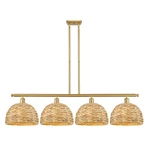 Innovations Lighting 516-4I-12-50 Woven Rattan Linear Satin Gold /. Fixed Price $1018.60.