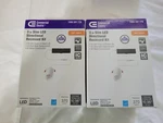 (2) New Commercial Electric 3" Slim Led Directional Recessed Light Kit, 91533. Fixed Price $16.99.