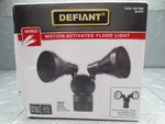 Defiant Par 180 Degree Black Motion Sensor Outdoor 2-HEAD Security Flood Light. Fixed Price $16.99.