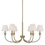 Golden Lighting 1622-6 Cambria 33"W Chandelier Brushed Champagne Brass. Fixed Price $559.00.