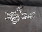 14-CHANDELIER Pear Shaped Crystal Clear Prism PENDANTS--2 1/2"-C332-#2. Fixed Price $28.00.