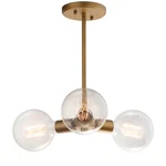 Safavieh Lighting Harkin Adjustable 3-LIGHT Edison Bulb Gold Pendant 18" W.... Fixed Price $91.40.