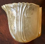 Original C. 1930'S Antique American Art Deco Pressed Carnival Glass Slip Shade. Fixed Price $250.00.