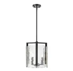 Golden Lighting Aenon Lite 13"D Pendant Matte Black Water Glass 3164-3PBLK-HWG. Fixed Price $94.44.