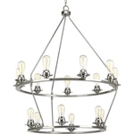 Progress Lighting P400017 Nickel Debut 15-LIGHT 36"W Ring Chandelier. Fixed Price $1199.99.