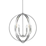 Golden Lighting 26 In. Colson Pw 6-LIGHT Pewter Globe Cage Chandelier. Fixed Price $268.14.