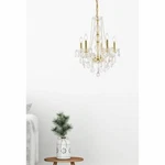 French Pendant Crystal Chandelier Gold Ceiling Venetian Lighting 5 Fixture. Fixed Price $511.47.