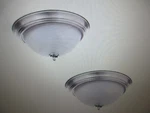 In. 1-LIGHT Brushed Nickel Flush Mount 2PK EFG1011-2/BN. Fixed Price $18.66.