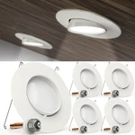 Sunco 4 Pack Led Can Lights Eyeball Retrofit Gimbal 5/6 Inch Recessed Dim. Fixed Price $77.99.