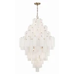 Crystorama Addis 20 Light Chandelier, Aged Brass ADD-319-AG-WH. Fixed Price $4998.00.