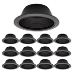 Procuru 12-PACK 6-INCH Recessed Baffle Can Light Trim, Full Metal Step Ref. Fixed Price $78.87.