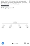 Globe Electric 57011 4-LIGHT Track Lighting. Fixed Price $59.99.