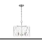 Home Decorators Pentos 5-LIGHT Brushed Nickel Acrylic Chandelier HD-1092BN Nib. Fixed Price $119.95.