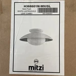 Mitzi Cadence Light Medium Semi Flush, White/gold Leaf H368601M-WH-GL. Fixed Price $135.99.