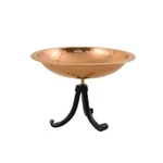 Achla Hammered Birdbath With Tripod Stand, Polished Copper Plated BBHC-01T-TR. Fixed Price $119.99.