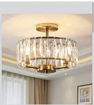 Gopmmy Crystal Chandelier Flush Mount 3 Light Fixture E12 Base Usa. Fixed Price $44.99.