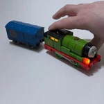 Thomas Trackmaster Up Percy Mattel Works Video Motorized Engine Lights. Fixed Price $39.99.