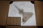 Rrtyo 3-LIGHT Glam Cluster Globe Glass Bubble Chandelier 19.7". Fixed Price $135.07.