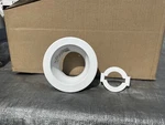 (24) Monument Pack 298906 4" Chrome And White Recessed Baffle Trim PAR20. Fixed Price $250.00.