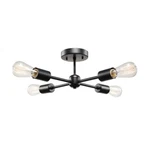 Vane 4-LIGHT Matte Black Flush Mount Ceiling By Globe Electric. Fixed Price $33.88.