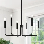 Black Chandelier, 6-LIGHT, Matte (no Assembly Fixture). Fixed Price $87.97.