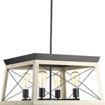Briarwood Collection 4-LIGHT Graphite Square Chandelier By Progress Lighting. Fixed Price $149.00.