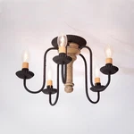 Irvins Country 5-LIGHT Berkshire Semi-flush Mount Wood Ceiling. Fixed Price $335.95.