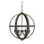 Savoy House 6-LIGHT Pendant, Wood/black M70034WB. Fixed Price $802.00.