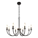 Black Farmhouse Chandeliers, 8 Light Rustic Iron Classic Candle .... Fixed Price $125.88.