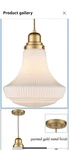 Replacement For Claxy Modern Gold Pendant Light Milk Glass Shade Only. Fixed Price $10.00.