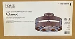 Ackwood 3 Light Semi Flush Pendant Convertible Ceiling Espresso Finish. Fixed Price $49.99.