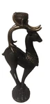 Vintage Amscan Solids Stag Elk Candle Taper Holder Christmas 13 Tall. Fixed Price $24.99.