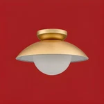 Claxy Nautical, Modern Gold Ceiling Light Flush Mount Milk White Glass Glo. Fixed Price $19.00.