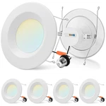 Luxrite 5/6 Inch Retrofit Led Recessed Lighting 17W90W 1500LM 5CCT Color. Fixed Price $121.79.