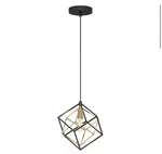 Artika Imperium 25-WATT 1 Light Black & Gold Modern Mini Pendant Fixture. Fixed Price $31.99.