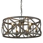Golden Lighting 0890-6 Alcott 24"W Cage Pendant Grey. Fixed Price $479.99.
