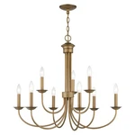 Livex Estate 9 Light Large 2-TIER Chandelier, Antique Gold Leaf 42687-48. Fixed Price $529.96.