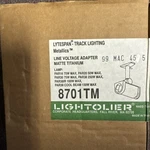 Lightolier Track 8701TM- Line Voltage Adapter-matte Titanium-. Fixed Price $28.98.