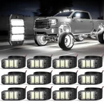 Shinight 12PCS White Rock Lights - Super Bright Pure Pods, Black. Fixed Price $139.73.