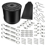 Outdoor String Lights Hanging Kit,globe Suspension KIT,164FT Bl.... Fixed Price $47.36.