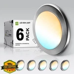 Asd 6 Pack Inch Led Disk Lights 15W 5CCT Dimmable Flush Mount. Fixed Price $59.39.
