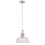 Vaxcel Beloit Light 12" Pendant, Satin Nickel - P0273. Fixed Price $179.99.