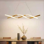 Rrtyo Zora 2LIGHT Modern Gold Aluminum Dimmable Pendant Linear Chandelier. Fixed Price $66.99.