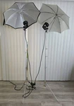 Lowel Vip Pro Light System, W/stands (2), Umbrellas & Hard Case. Fixed Price $120.00.