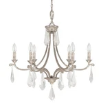 Capital 4496SQ-000-CR Six Light Chandelier Silver Quartz (new Damaged Box). Fixed Price $553.99.