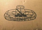 Dinglilighting WSCL41 Black Depuley Semi Flush New Ceiling Wrought Iron Fan Lamp. Fixed Price $50.12.